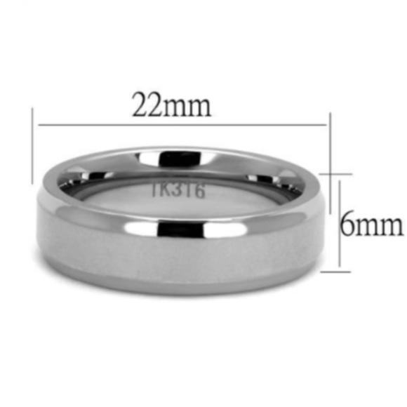 Men's Silver Stainless Steel Minimal Band Ring Size  12 High Polished - Picture 5 of 5